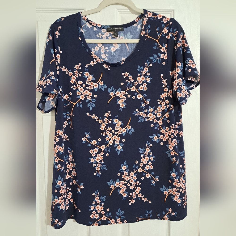 Banana Republic Cherry Blossom Print Blouse